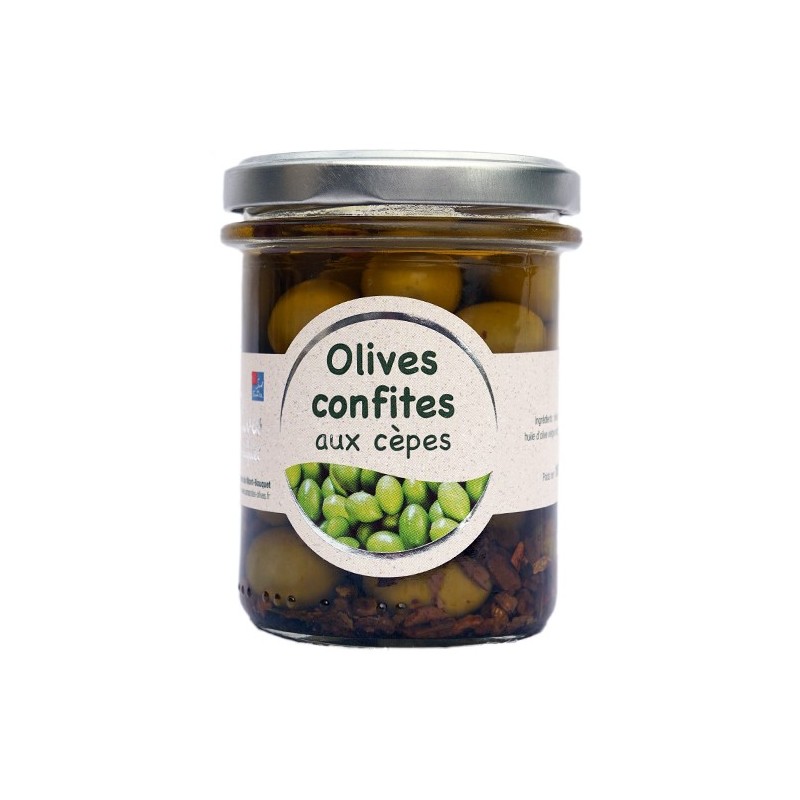 Olives confites aux cèpes Olives confites aux cèpes
