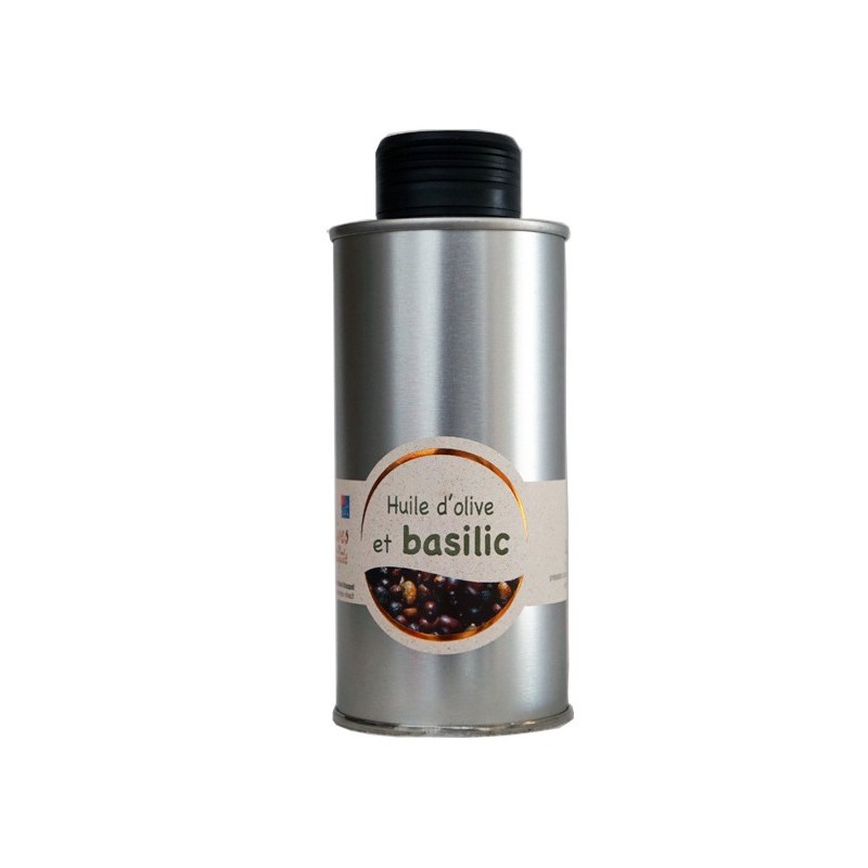 Huile d'olive au basilic (basilic frais) 20cl