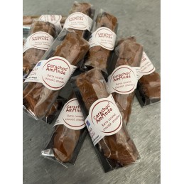 Carachoc amandes 40g - barre caramel tendre, chocolat noir et amandes
